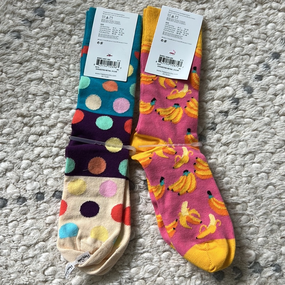 2 Pairs of Happy Socks NWT - Picture 2 of 2